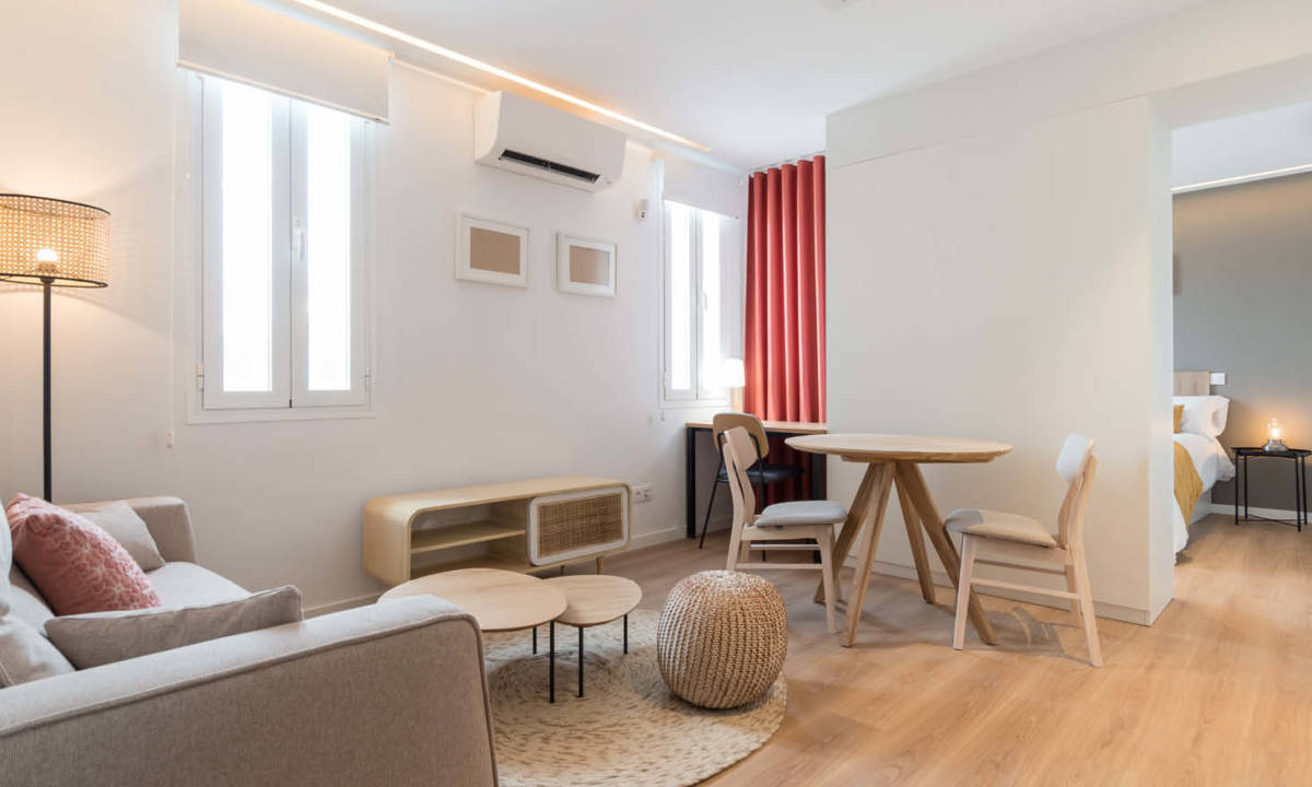 Salón dentro de apartamento en Coliving