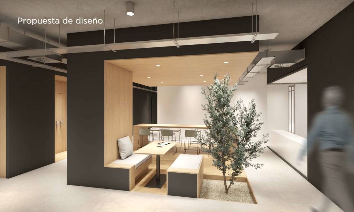 Proyecto de diseño de oficina Design Build en Galicia