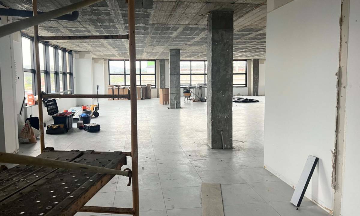 Proceso de obra para renovación de oficina en A Coruña