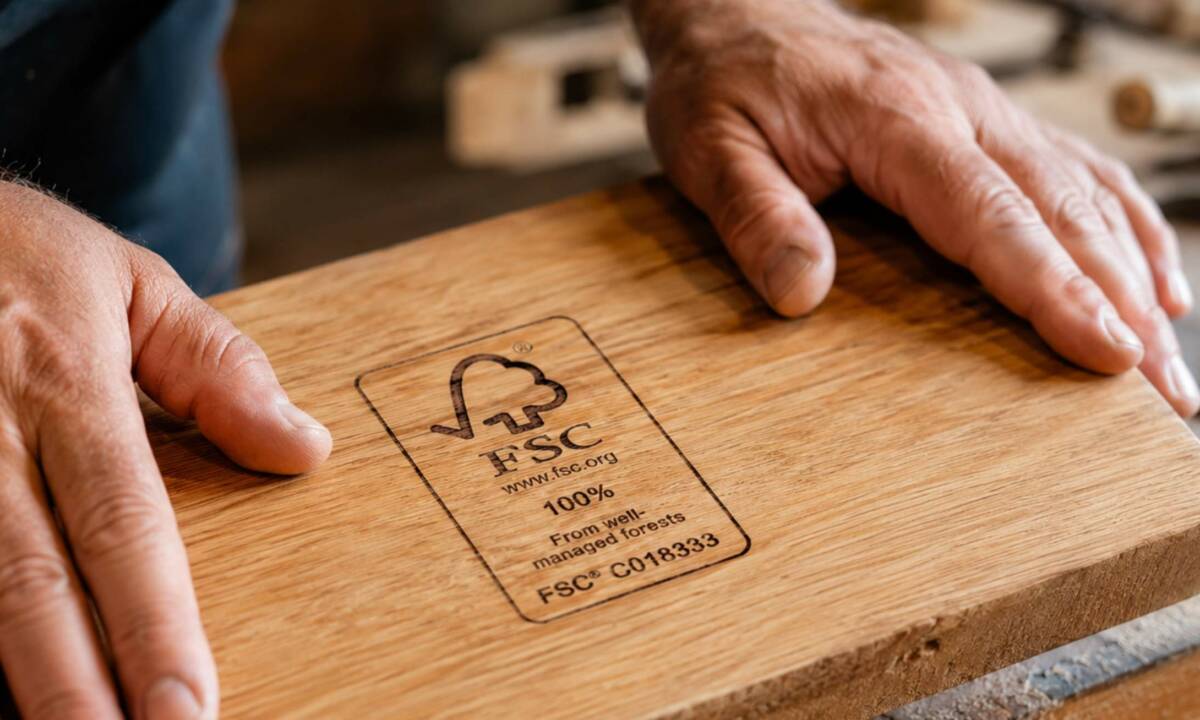 Listón de madera de carpintería personalizada cumpliendo estándares FSC en talleres propios