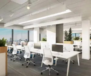 Sala de trabajo en un coworking de última tendencia