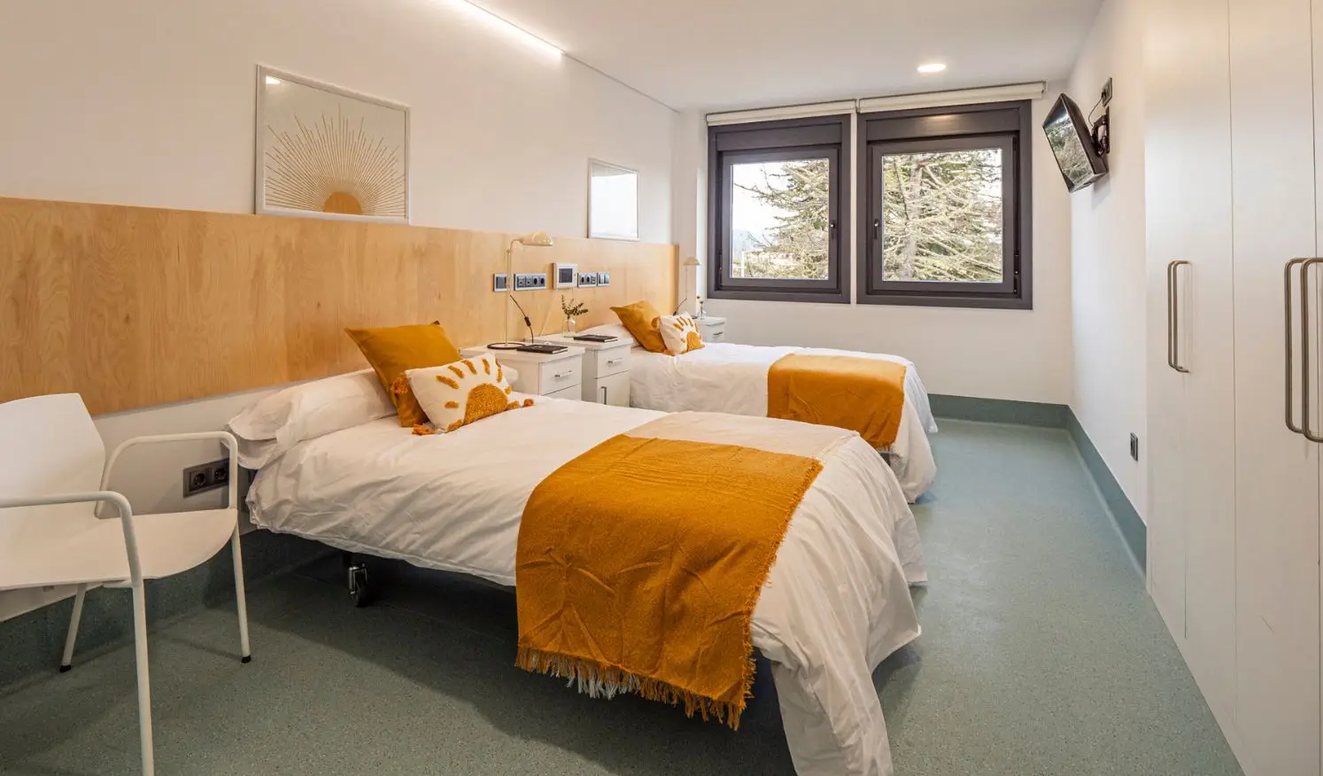 Habitación con carpintería a medida