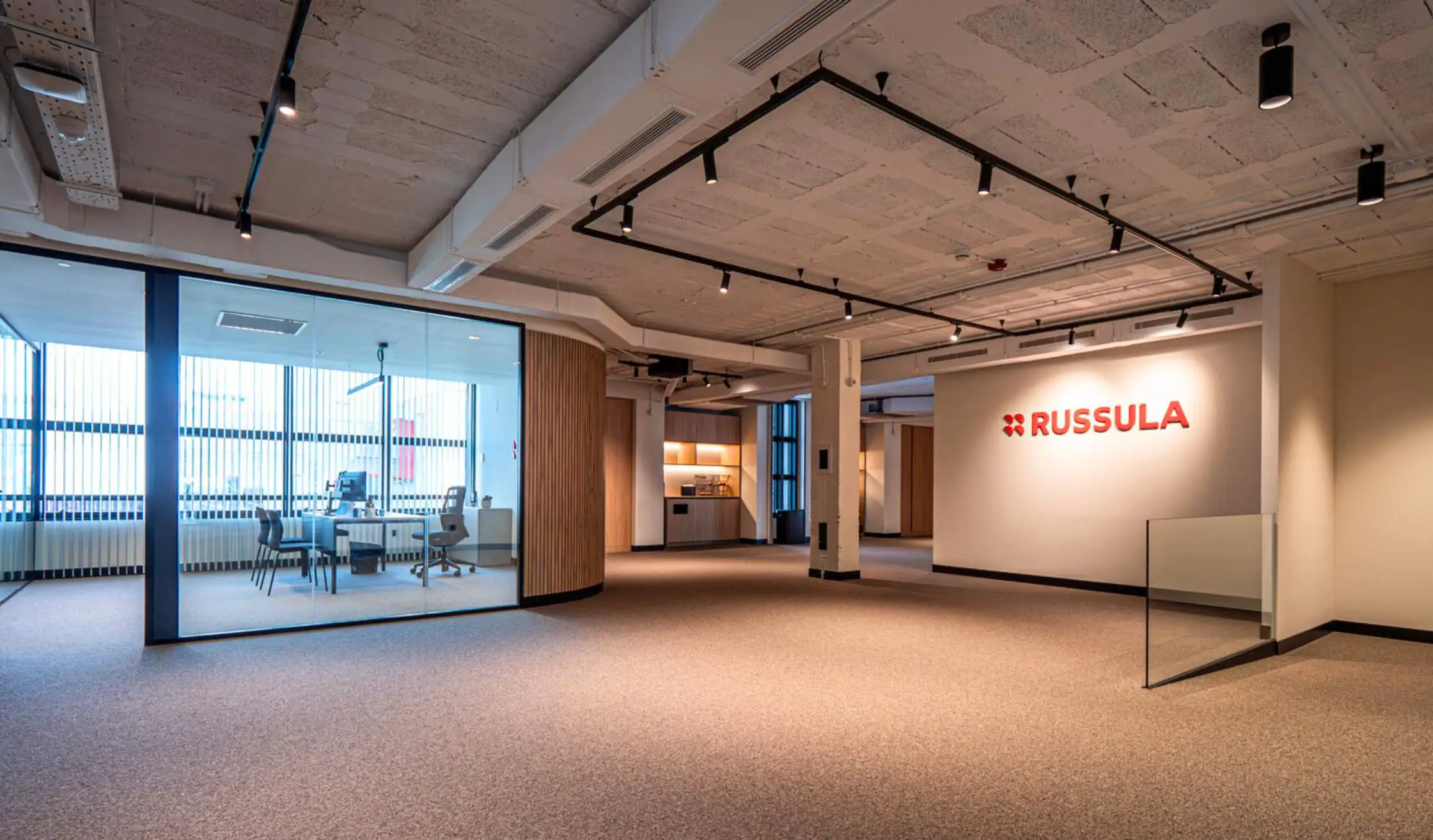 Zona de hall de entrada en oficina en A Coruña