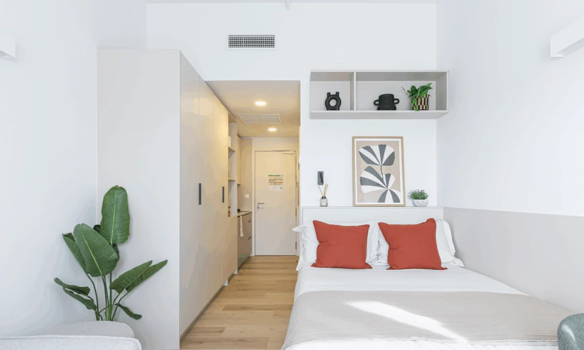 Carpintería a medida en habitaciones de Flex Living