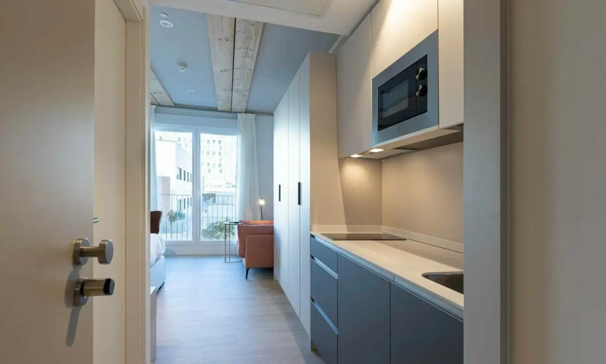 ejemplo de habitación en nuevo coliving en valdebebas