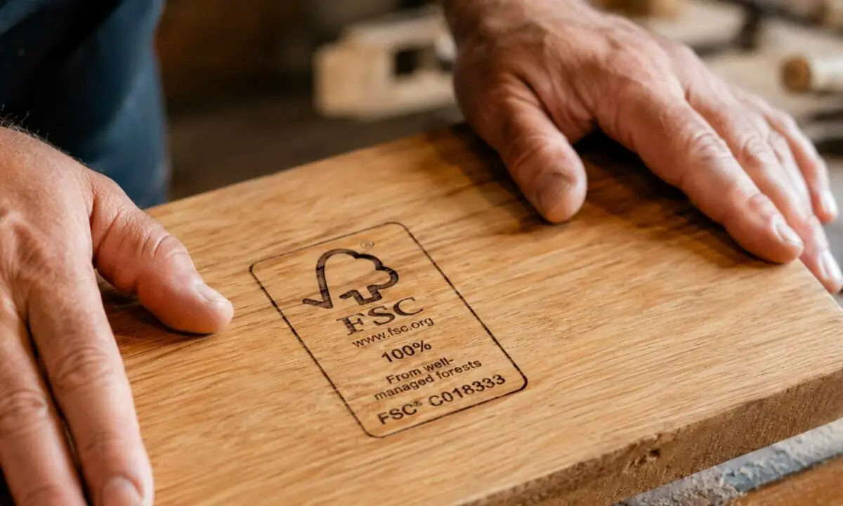 Listón de madera de carpintería personalizada cumpliendo estándares FSC en talleres propios